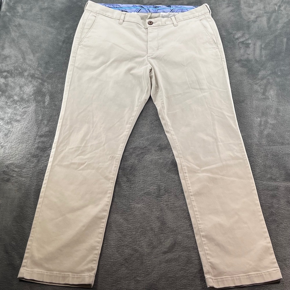 Tommy Bahama Boracay Chino Pants Mens 35x32 Khaki Tan Stretch Straight Leg Pans